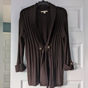 Carolyn Taylor Chocolate Brown Cardigan